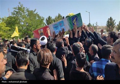 تشییع پیکر شهید اقتدار اسماعیل نادی در سربیشه