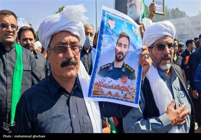 تشییع پیکر شهید اقتدار اسماعیل نادی در سربیشه