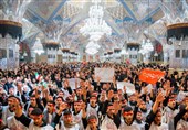 سوگواره دانشآموزی «احلی منالعسل» در حرم رضوی + تصاویر