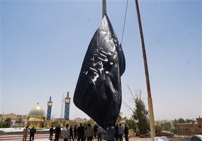 پرچم،كرمانشاه،اربعين،خسروي،مرز،سيدالشهدا،برافراشته،ارادت