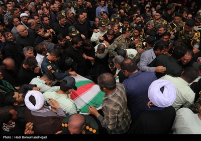 تشییع پیکر مطهر شهید جوان ناجا استوار دوم رضا جباری لقمان