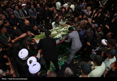 تشییع پیکر مطهر شهید جوان ناجا استوار دوم رضا جباری لقمان