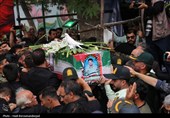 تشییع پیکر مطهر شهید جوان ناجا استوار دوم رضا جباری لقمان