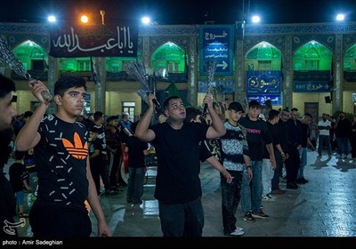 مراسم عزاداری شب هفتم محرم در حرم مطهر حضرت شاهچراغ (ع)