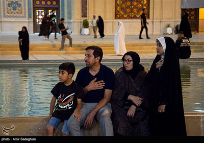 مراسم عزاداری شب هفتم محرم در حرم مطهر حضرت شاهچراغ (ع)