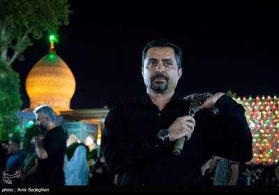 مراسم عزاداری شب هفتم محرم در حرم مطهر حضرت شاهچراغ (ع)