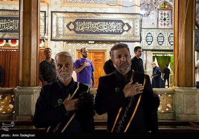 مراسم عزاداری شب هفتم محرم در حرم مطهر حضرت شاهچراغ (ع)