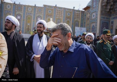 وداع باشکوه با شهید محمد منصوری در حرم مطهر حضرت شاهچراغ (ع)