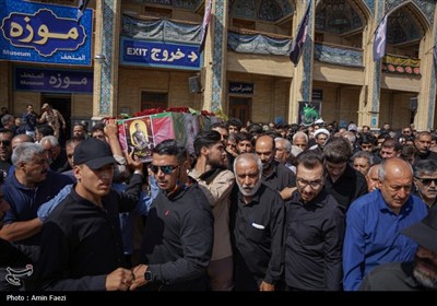وداع باشکوه با شهید محمد منصوری در حرم مطهر حضرت شاهچراغ (ع)