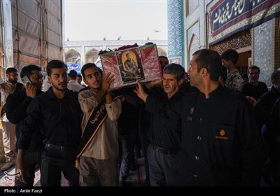 وداع باشکوه با شهید محمد منصوری در حرم مطهر حضرت شاهچراغ (ع)