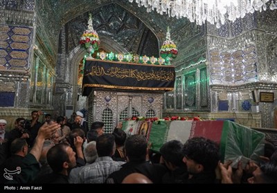 وداع باشکوه با شهید محمد منصوری در حرم مطهر حضرت شاهچراغ (ع)
