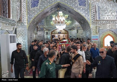 وداع باشکوه با شهید محمد منصوری در حرم مطهر حضرت شاهچراغ (ع)