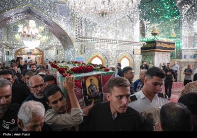 وداع باشکوه با شهید محمد منصوری در حرم مطهر حضرت شاهچراغ (ع)