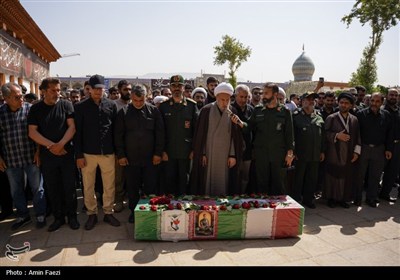 وداع باشکوه با شهید محمد منصوری در حرم مطهر حضرت شاهچراغ (ع)
