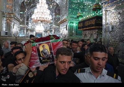 وداع باشکوه با شهید محمد منصوری در حرم مطهر حضرت شاهچراغ (ع)