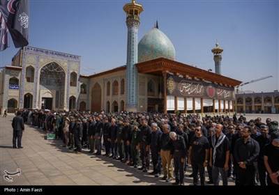 وداع باشکوه با شهید محمد منصوری در حرم مطهر حضرت شاهچراغ (ع)