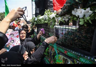 تشییع پیکرشهید محمد مهدی مهدی پور در قزوین