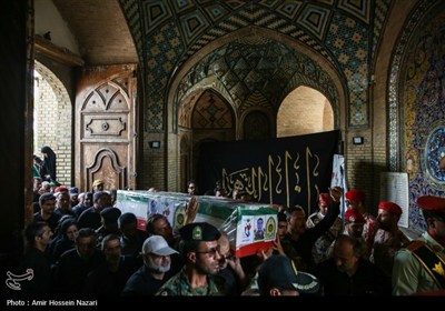 تشییع پیکرشهید محمد مهدی مهدی پور در قزوین
