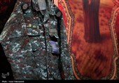 لباس‌های خونی شهدای حمله اسرائیل به زنجان در هیئت ثارالله