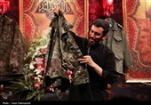 لباس‌های خونی شهدای حمله اسرائیل به زنجان در هیئت ثارالله