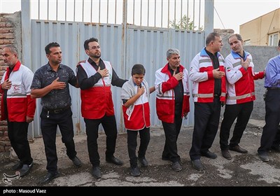 مراسم گرامیداشت شهدای روستای سرای شهرستان اسکو