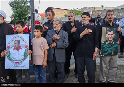 مراسم گرامیداشت شهدای روستای سرای شهرستان اسکو