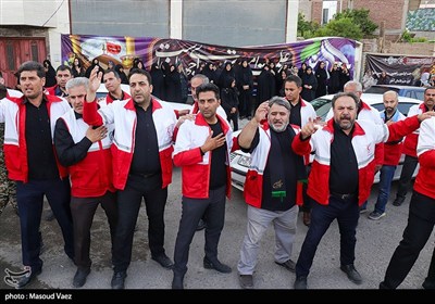 مراسم گرامیداشت شهدای روستای سرای شهرستان اسکو