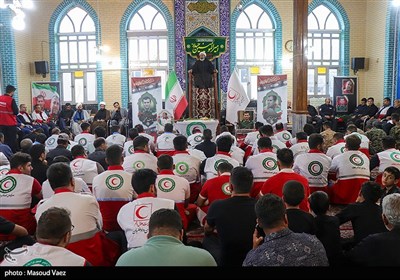 مراسم گرامیداشت شهدای روستای سرای شهرستان اسکو