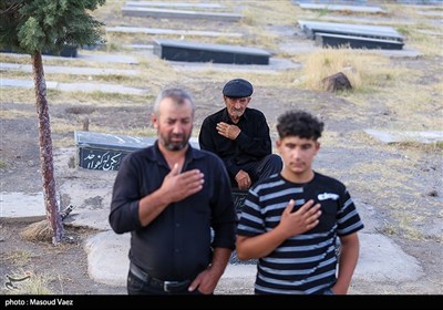 مراسم گرامیداشت شهدای روستای سرای شهرستان اسکو
