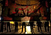 اجتماع عزاداران بیجاری در عزای امام حسین(ع)