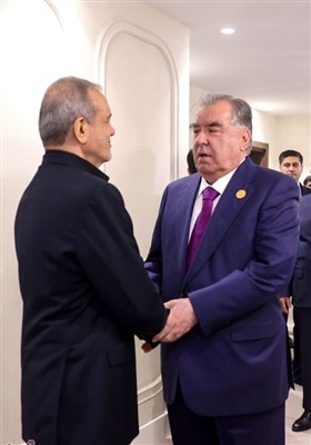 دیدار روسای جمهور ایران و تاجیکستان