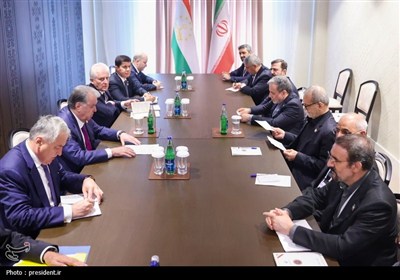 دیدار روسای جمهور ایران و تاجیکستان