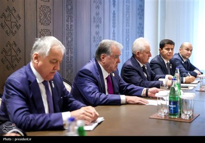 دیدار روسای جمهور ایران و تاجیکستان