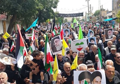قاطع،كرمانشاه،راهپيمايي،فلسطين،حمايت،حضور،اسلامي،ايران