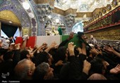 تشییع و تدفین شهید ایزدی در حرم حضرت معصومه(س)