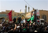 تشییع و تدفین شهید ایزدی در حرم حضرت معصومه(س)