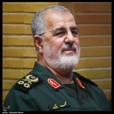 سردار محمد پاکپور فرمانده کل سپاه پاسداران انقلاب اسلامی در پاسداشت سپهبد شهید حسین سلامی