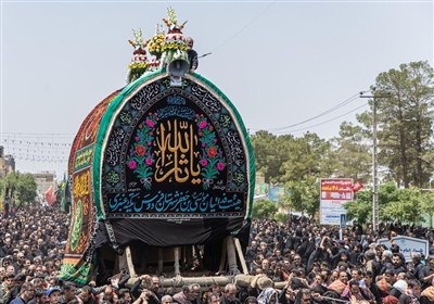 نخل،فردوس،حركت،طبل،عاشورا،دوش،عزاداران،نماز،صداي،روز،هيئت،اش ...