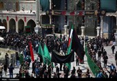 حضور دسته‌جات عزاداری تاسوعای حسینی در حرم کریمه اهل بیت(س)