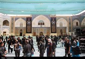 حضور دسته‌جات عزاداری تاسوعای حسینی در حرم کریمه اهل بیت(س)