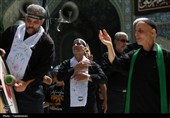 حضور دسته‌جات عزاداری تاسوعای حسینی در حرم کریمه اهل بیت(س)