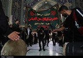 حضور دسته‌جات عزاداری تاسوعای حسینی در حرم کریمه اهل بیت(س)