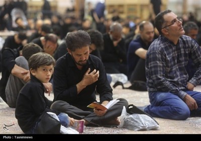 قرائت زیارت ناحیه مقدسه در حرم بانوی کرامت