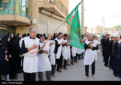 عزاداری هیات کفن پوشان مسلم ابن عقیل روستای سوکهریز شهرستان خرمدره