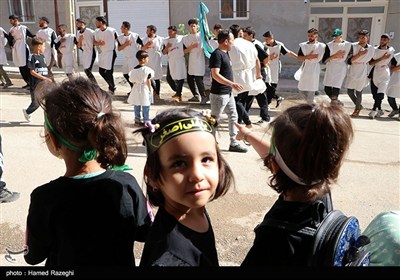 عزاداری هیات کفن پوشان مسلم ابن عقیل روستای سوکهریز شهرستان خرمدره