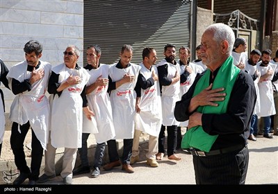عزاداری هیات کفن پوشان مسلم ابن عقیل روستای سوکهریز شهرستان خرمدره
