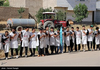 عزاداری هیات کفن پوشان مسلم ابن عقیل روستای سوکهریز شهرستان خرمدره