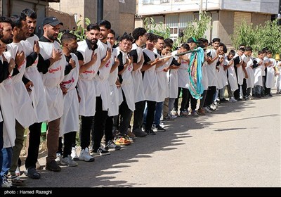 عزاداری هیات کفن پوشان مسلم ابن عقیل روستای سوکهریز شهرستان خرمدره