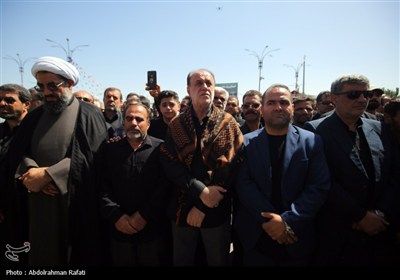 مراسم تشییع پیکر سرباز وظیفه شهید عباس حیدری در همدان
