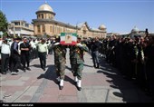 مراسم تشییع پیکر سرباز وظیفه شهید عباس حیدری در همدان